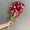 43cm Weaving Carnation Bouquet Handmade Crochet Wool Carnation Flower