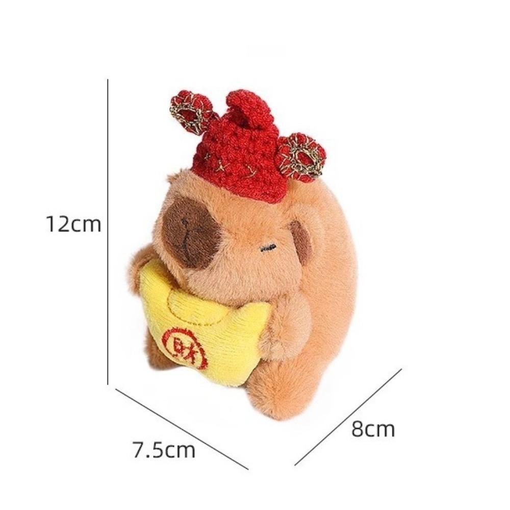 Cute Capybara Car Ornaments Car Dashboard Soft Screen Edge Decor Cartoon Auto Interior Decorations