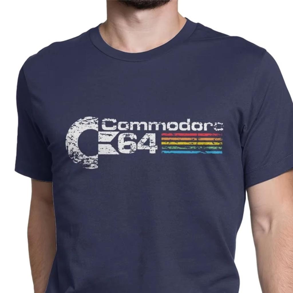 2026 New Vintage Commodore 64 Top Tshirt Camisas C64 Amiga Computer Geek Nerd Print Tshirt Men and Women Tshirts Mens Tee