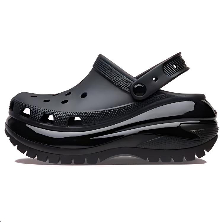 Crocs EVA Comfortable Breathable Clogs 5.2cm Unisex Footwear Black 207521-TZ-001