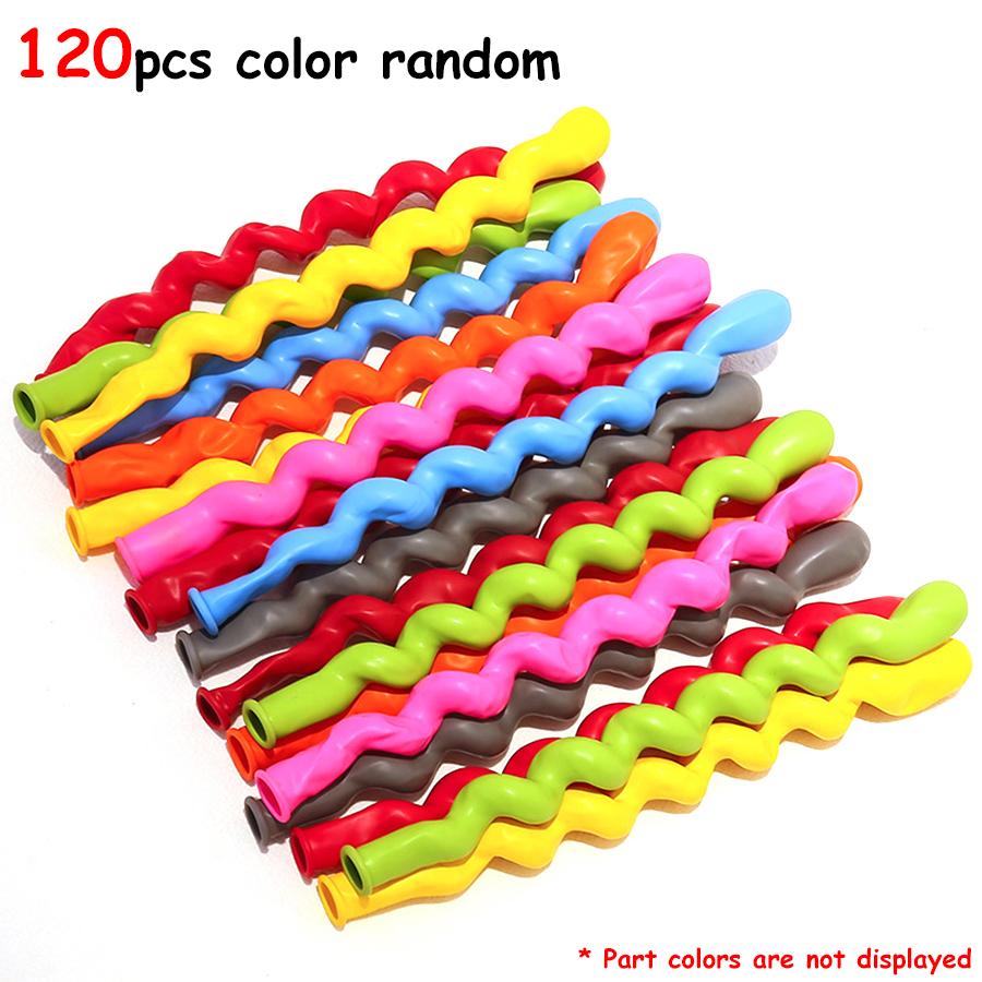 60/120pcs 80cm Vibrant Long Spiral Balloons Twist Balloons for Birthday Party Room Backdrop Props Holiday Celebration Supplies