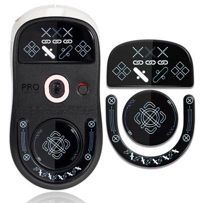 IMMOENUC Semelle de Souris G PRO X SUPERLIGHT 2 Tapis en Verre pour Souris Sans Fil Haute Durabilité Faible Friction (Couleur noire)