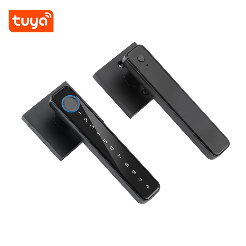 Tuya TTLOCK APP Control Door Locks Biometric Fingerprint Locker BT Smart Entry Home Handle App Unlock Digital Intelligent Lock