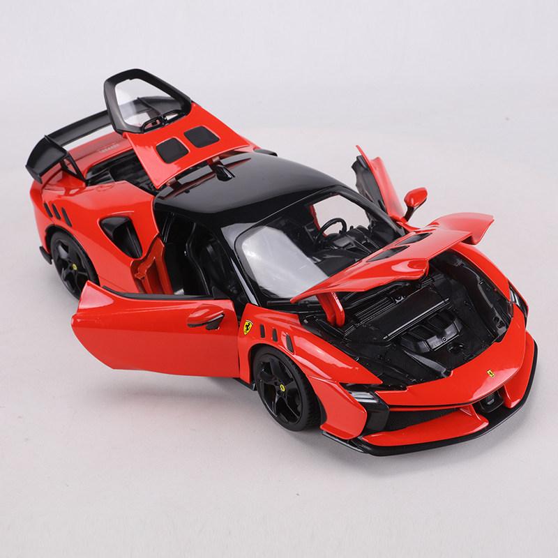 2026 Burago 1:18 Ferrari SF90XX Alloy Model Car Can Open All Replica for Collectors Racing Car Vehicle Model High Simulation Kids Toy Gift