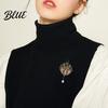 Decorative Brooch Women Sparkling Rhinestones Faux Pearl Phoenix Shape Lapel