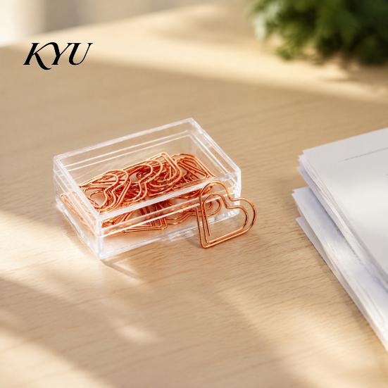Decorative Page Markers 10PCS Rose Gold Metal Paper Clips, Cartoon Shape Clips Bookmarks, Creative Documents Organizers for Office And School