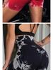 High-Waist Tie-Dyed Quick-Dry Yoga Shorts - Comfortable, Elastic, Women's Fitness Pants
