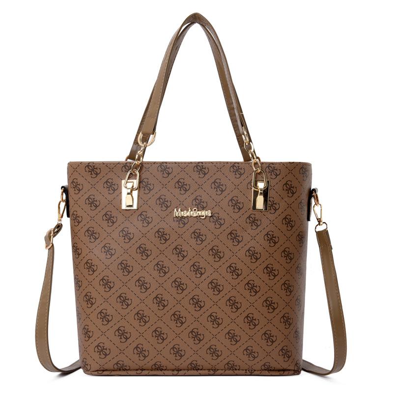 New Presbyopia Bag, High-end Retro Six-piece Set, Letter Plaid Diagonal Span Bag for Women