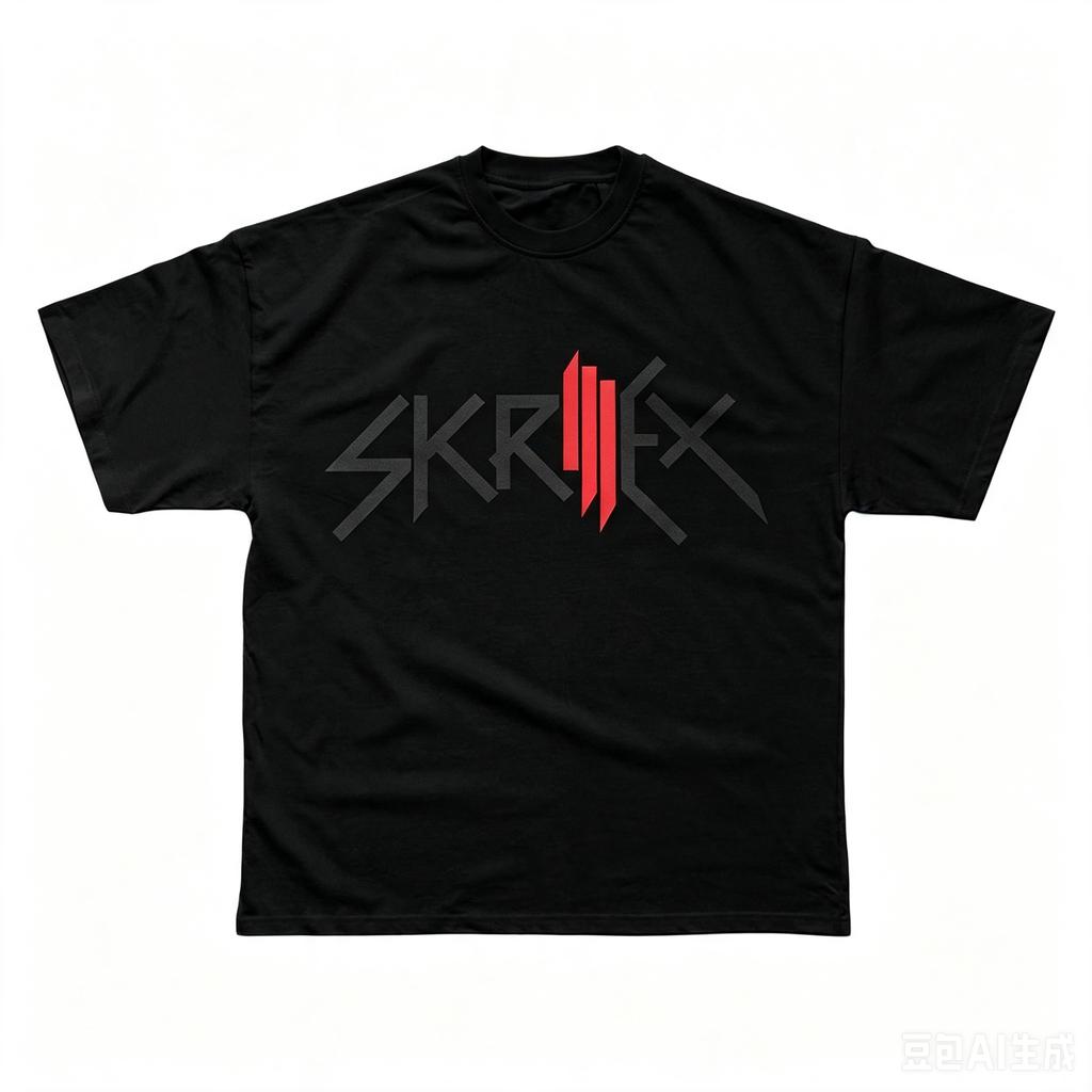 Nuova Maglietta con Logo Merch Skrillex Unisex Cotone Largo Dubstep EDM Club Rave Festival Musicale T-shirt