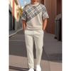 3D Navy Anchor Pattern Men's Set Summer Crew Neck Short Sleeve Shirt With Casual Trousers Two-Piece Set Casual Men's Set