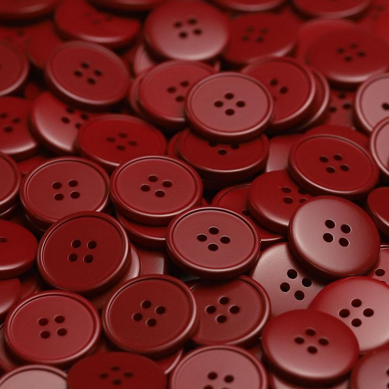 MOSN Reversible Wool/Fur Trench Coat Buttons: Four-hole, Thin-edged, Spray-painted, Multi-colored.