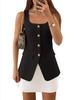 European and American Women's Elegant Sleeveless Slim-Fit Suit Vest