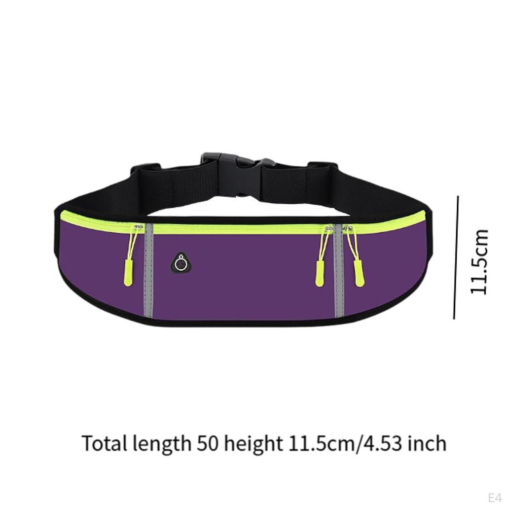 Running Belt Fanny Pack Exercise Waist Pouch with Headphone Hole Bag Waistband for