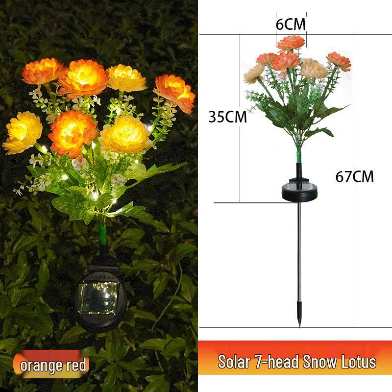 Solar LED Snow Lotus Garden Landscape Lamp