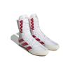 Adidas Box Hog 4 Non-Slip High-Top Boxing Shoes Unisex Shoes White Red HP9613