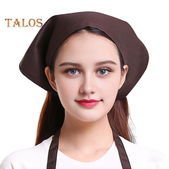 Triangle Head Scarf Women Hair Bandana Waiter Work Headscarf for Kitchen Restaurant Female Chef Cap for Bakers Baristas Cleaners
