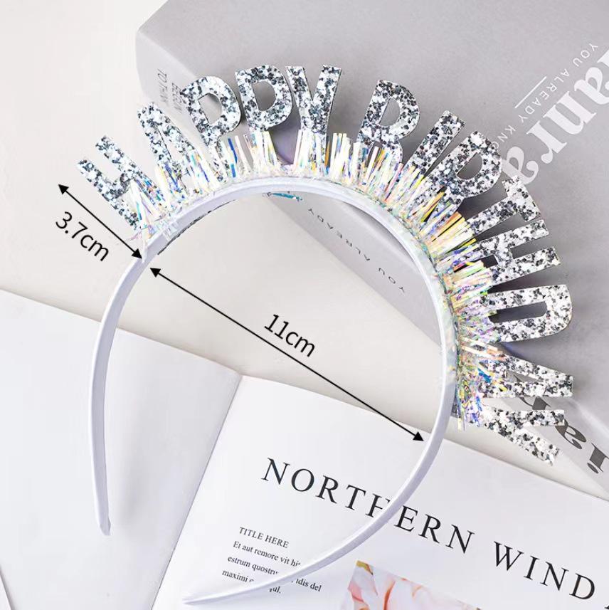 

Glittery Korean-Style DIY Birthday Headband Hat