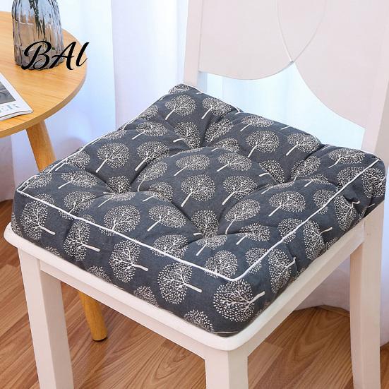 Comfortable Floor Pillow for Tatami Modern Stylish Chair Cushion, Ultra Soft Square Geometric or Thickened Pad Hard Chairs Plant Prints, 15.75"x15.75"