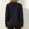 Women's Color Zip-Up Knit Cardigan with Collar and Two Pockets