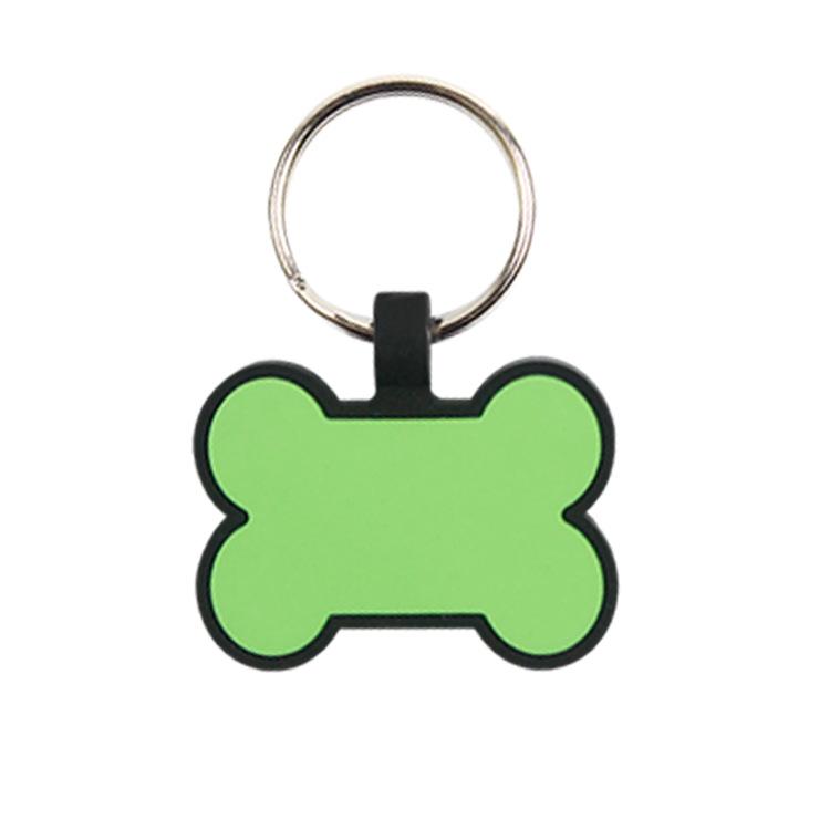 Silicone Bone-Shaped Dog Tag & Military-Style Pendant for Pet Engraving