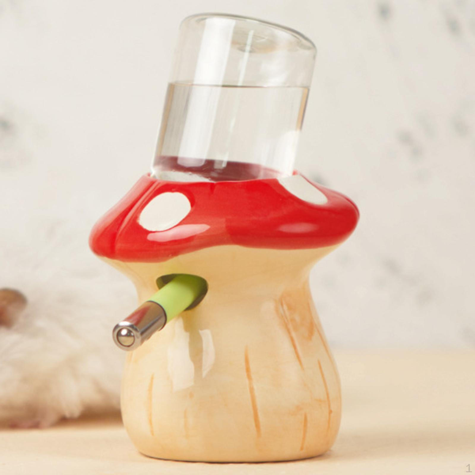 

Cage Accessory Water Bottle with Stand, Designed in Ceramic for Small Pets like Rats Red