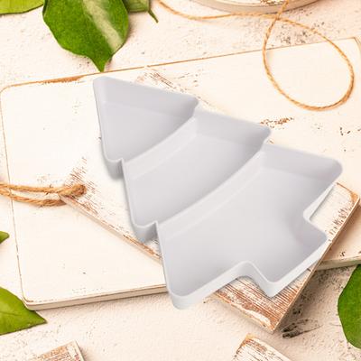 Vánoční stromek talíř na svačinu dělený talíř na ovoce Veselé Vánoce party dekorace pro domov 2025 Navidad Noel Natal Vánoční dárek