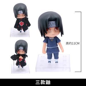 

11cm 3Pcs/Set Naruto Anime Action Figure Uchiha Itachi Kakashi Cartoon Toys Itachi Akatsuki Collectible Ornament For Adults Gift no box