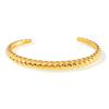 Trendy Adjustable 18K Gold-Plated Titanium Threaded Bracelet
