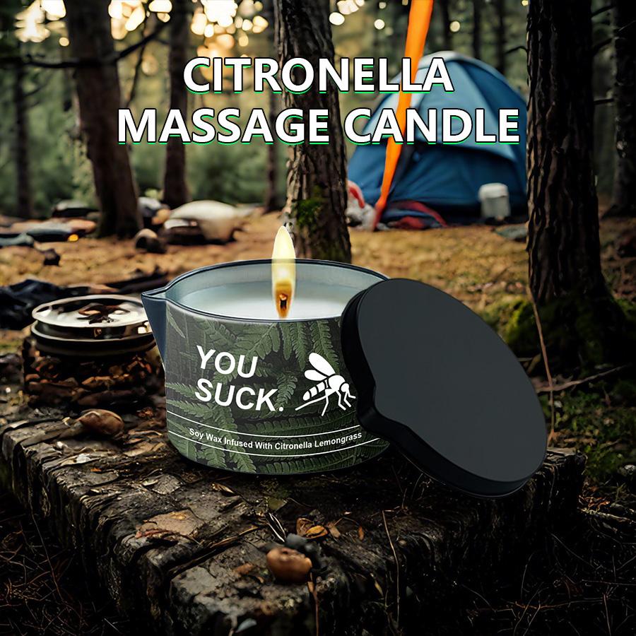 1pcs Citronella Scented Candle,Massage Oil Candle,Luxury Aromatherapy Candle,SPA Candle for Stress Relief and Skin Moisturizing