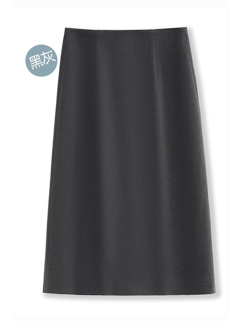 Elegant Women's High-Waisted A-Line Skirt: Slimming, Simple, and Hip-Hugging for Spring/Autumn 2026