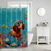 Cute Vintage Aesthetic Shower Curtains, Modern Waterproof Bath Curtain, Fabric Cloth Shower Curtain for Bathroom Decor, Brown