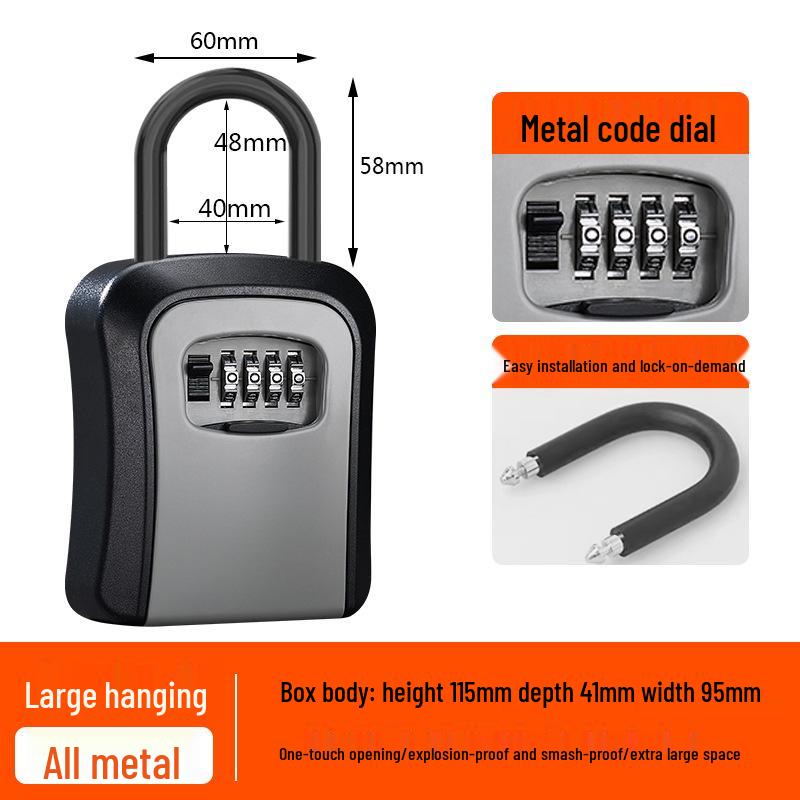 Wall-Mounted Anti-Theft Key Lock Box for Homes and Construction Sites