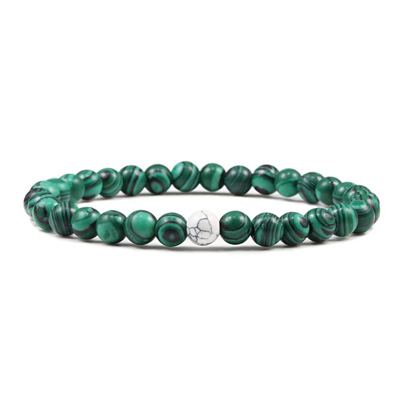 Classic Natural Stone Beaded Bracelet Men Bracelets Women 31+1 Beads Creative Gift for Lovers Best Friend Jewelry Pulsera Mujer
