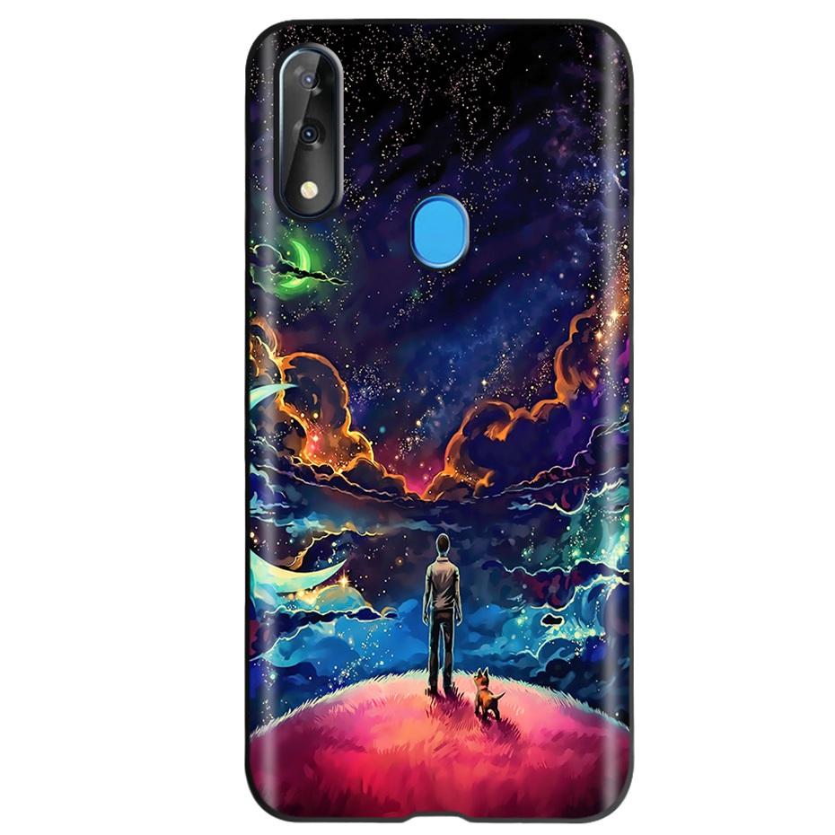 Etui do ZTE Blade V10 Modny Wzór Kwiatowy Serce Etui na Telefon do ZTE Blade V10 Vita V 10 Czarne Silikonowe Miękkie TPU Zderzak