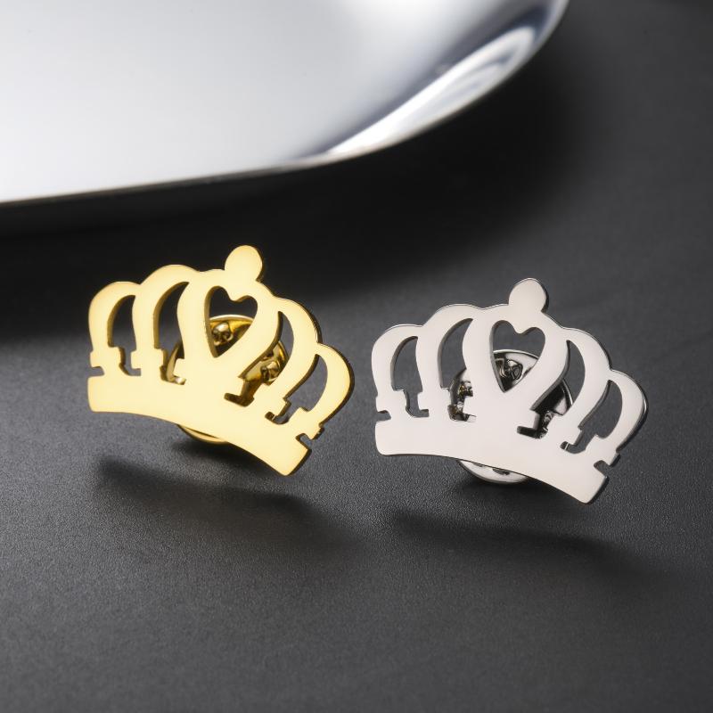 Crown Bee Butterfly Snowflake Lapel Pins Women'S Brooch Gold Color Suit Collar Badges On Backpack Stainless Steel Jewelry