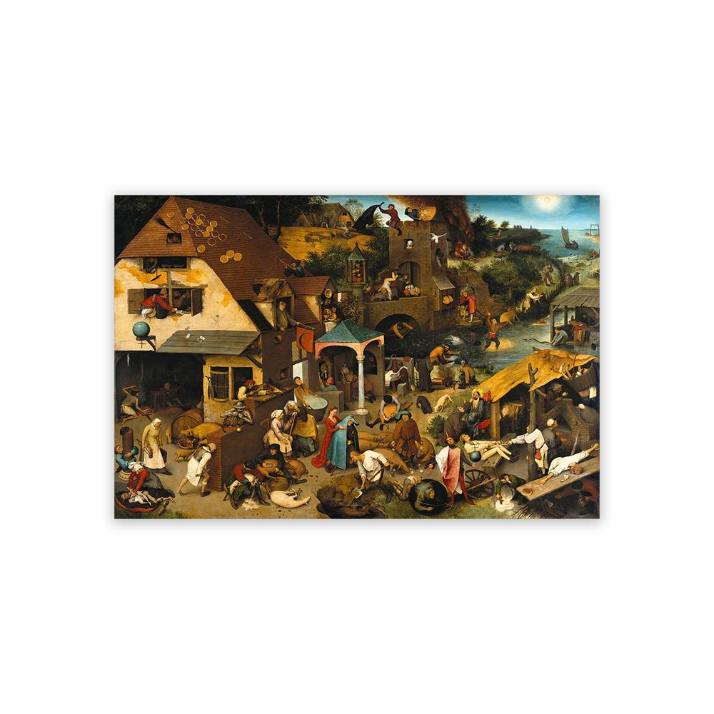 Pieter Bruegel cel Bătrân Imprimeu Lupta dintre Carnaval și Post Artă Tablou pe Pânză Căderea Îngerilor Rebeli Poster Decor