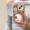 Applicable iPhone17promax plush mobile phone case bow Apple 16 cartoon cloud anti-drop 15 protective case