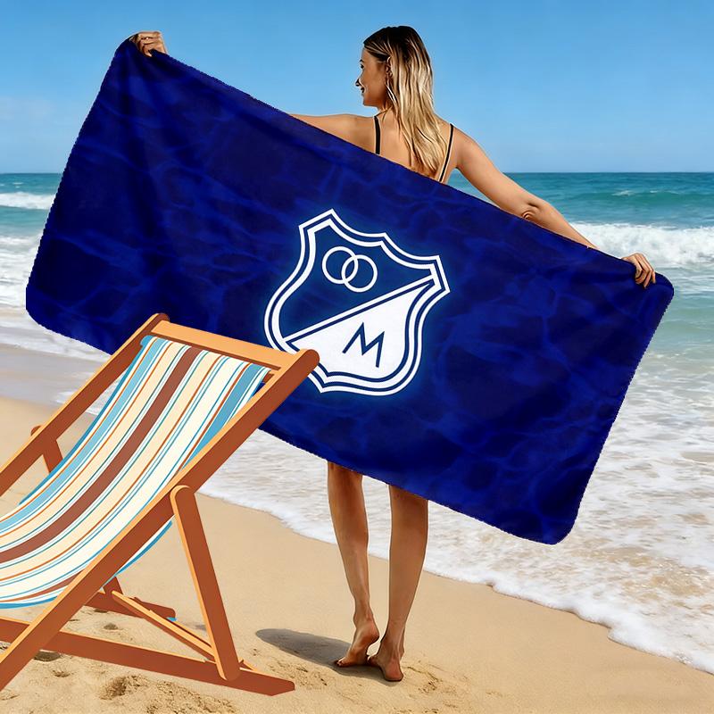 Millonarios FC Print Beach Towel, Large Soft Quick Dry Towel for Beach Camping Swimming