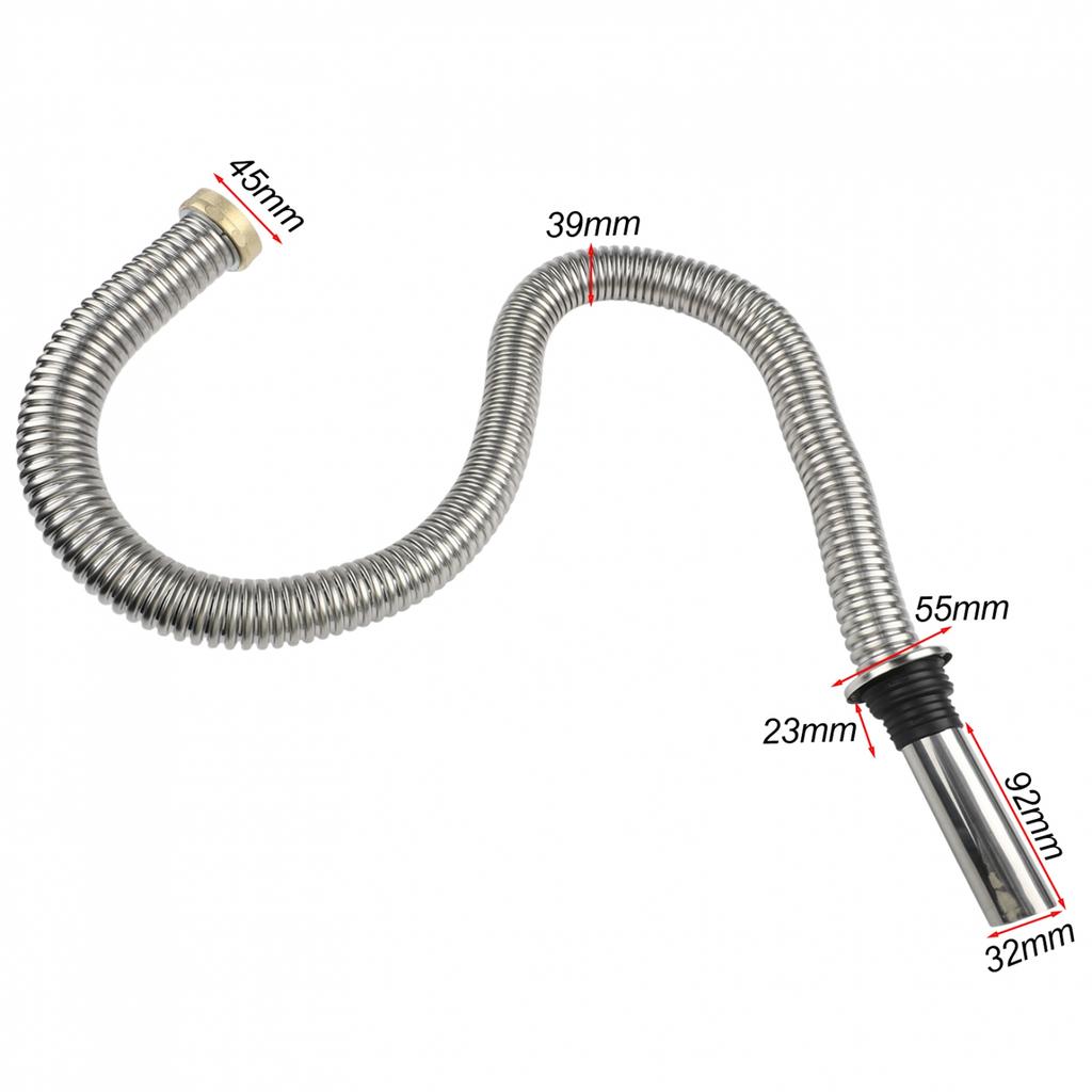 Bathroom Flexible Sink Drain Hose Stainless Steel 120 150 cm Design