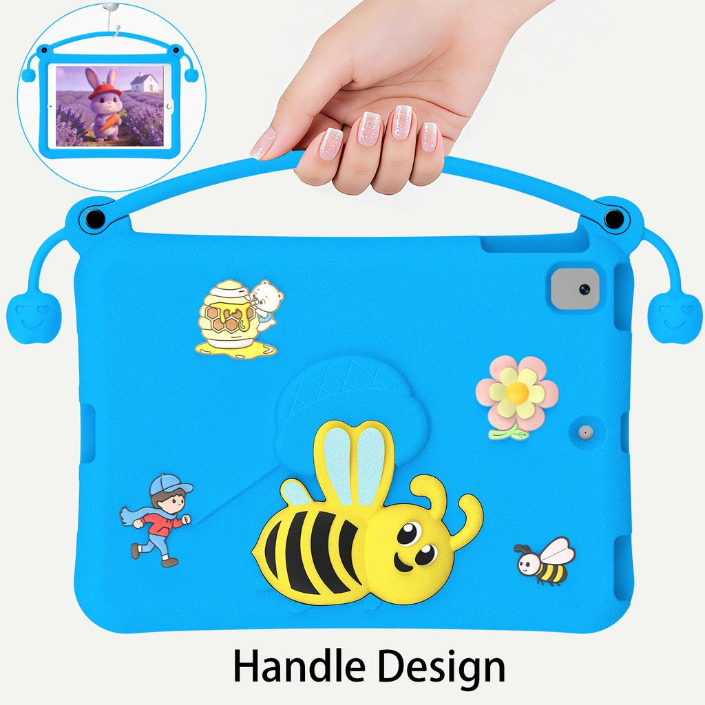 EVA Case For iPad 10.2 (2021) / (2020) / (2019) / Air 10.5 inch (2019) Bee Style Kickstand Tablet Cover with Carry Handle