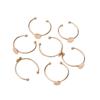 20pcs Color Retention 14K Gold Open Flat Drag Ring Sticky Pearl Ring Diy Handmade Adjustable Flat Ring Holder