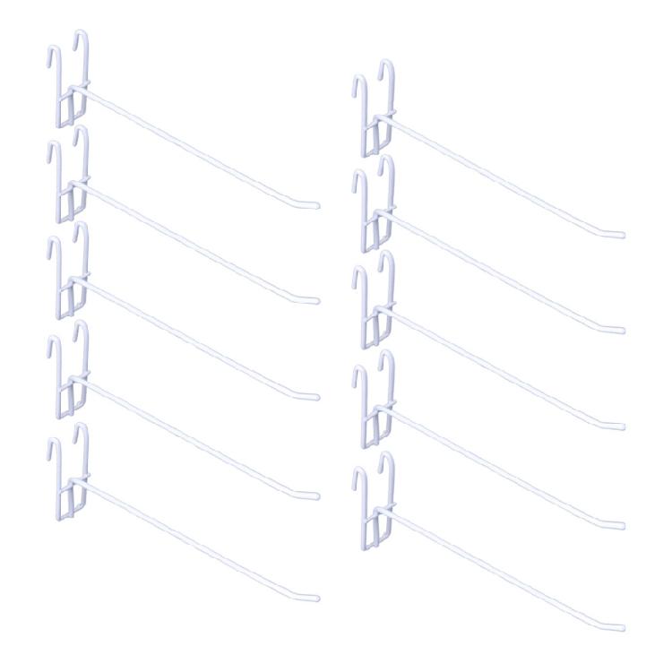 10Pcs Versatile Pegboard Hooks Grid Wall Mesh Retail Display Shop Peg Goods Shelf Minimalist Panel Pegboard Hooks