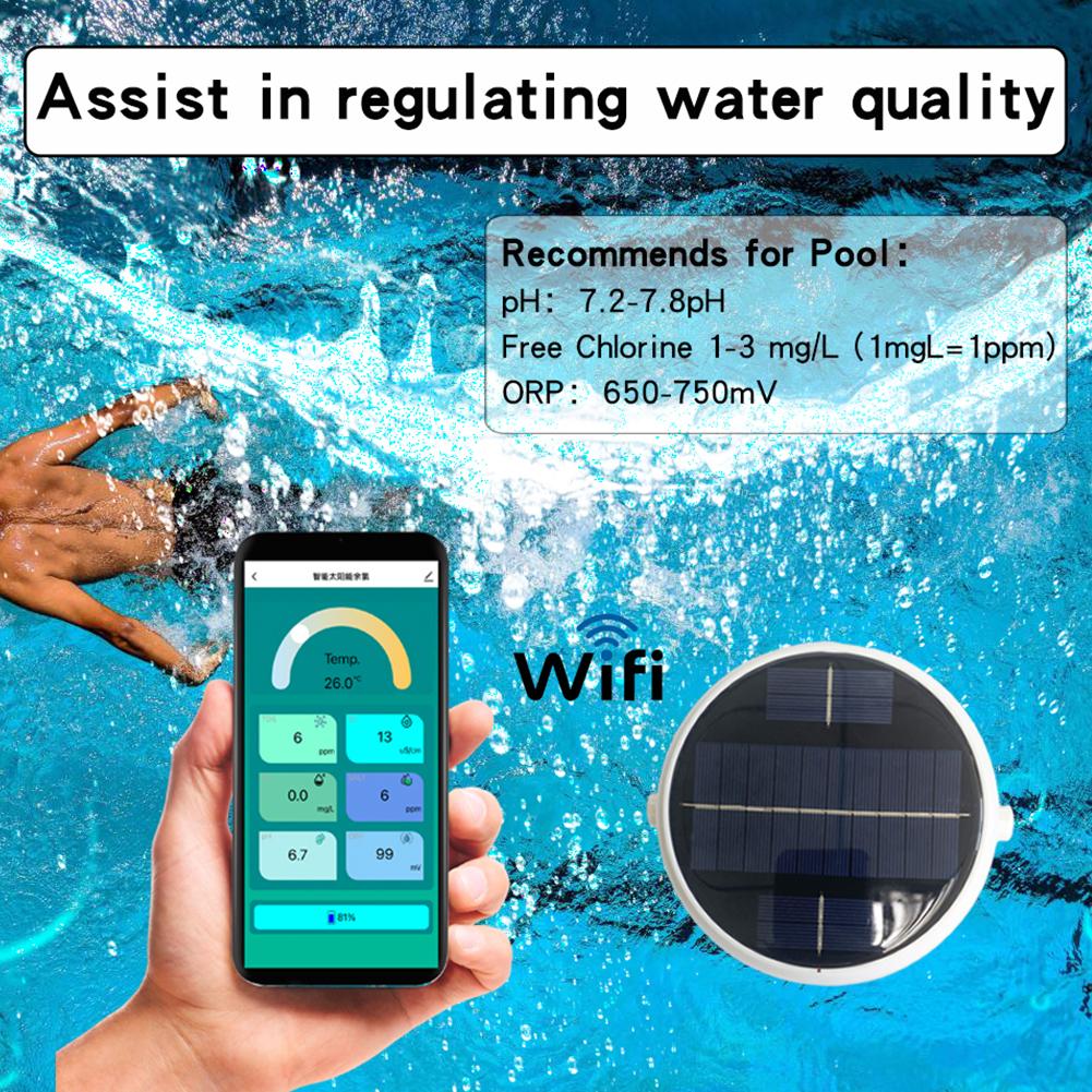 Tuya ZigBee Intelligent Chlorin Meter 7 IN 1 PH/ORP/EC/TDS/Temp/CL/Salt Test Meter Test Meter Swimming Pool Water Analyzer