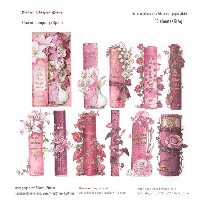 Sugar Poem Retro DIY Decorative Sticker Bookmark & Journal Collage Set