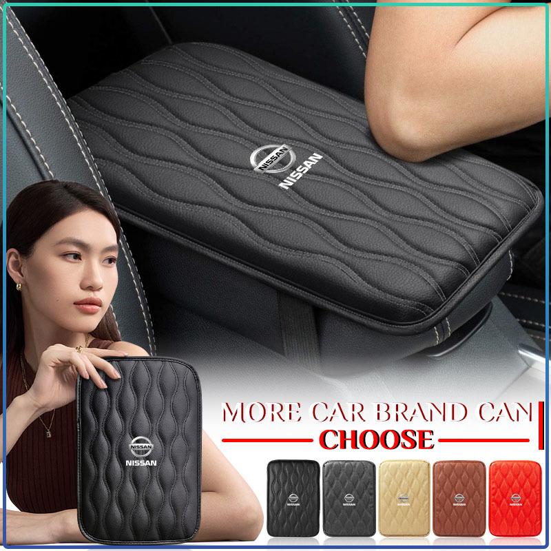 Car Armrest Mat Center Console Leather Protection Cushion For Nissan Nismo Qashqai X J10 J11 Trail Tiida Teana Skyline Juke X-trail Almera
