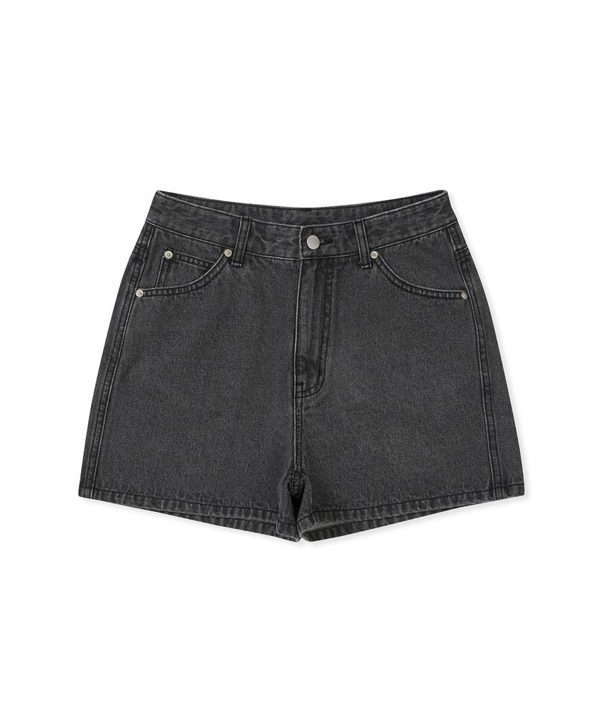 CLOVE [25Ss Clove] Basic Denim Shorts (Charcoal)