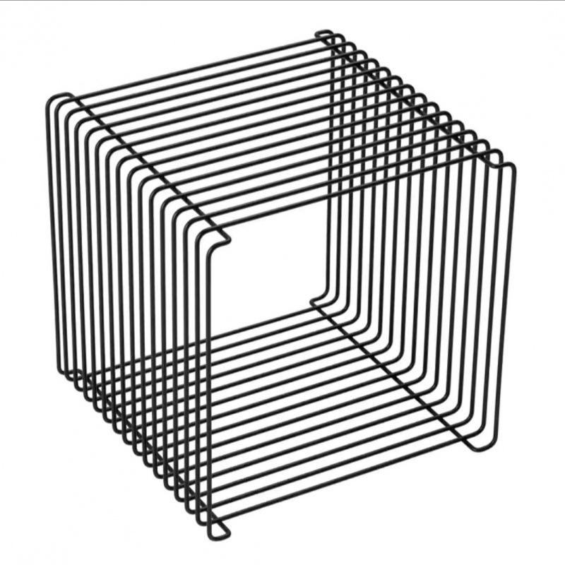 Beistelltisch für Sofa im Vintage-Stil aus Kohlenstoffstahl mit Zeitschriftenablage