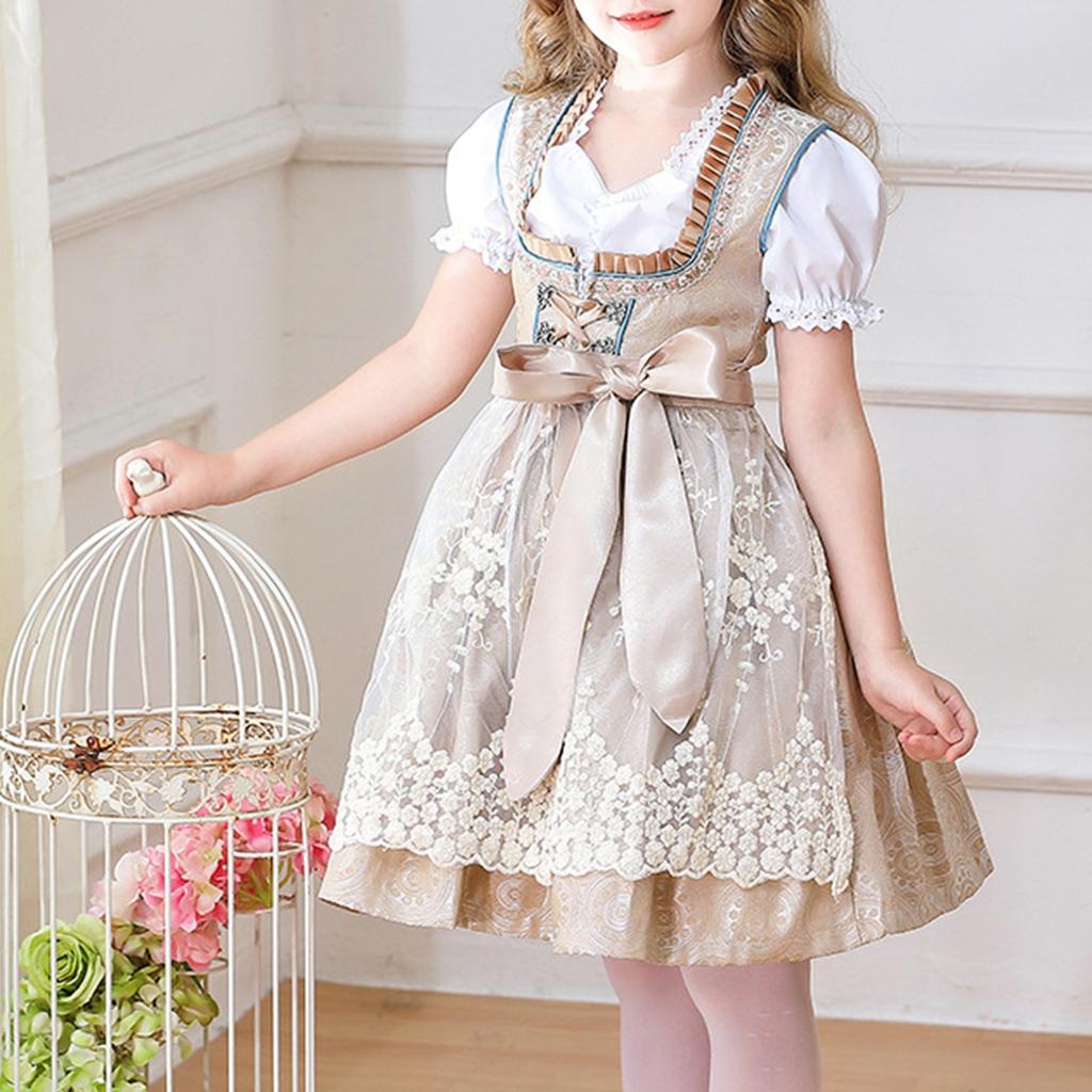 Girl's German Dress Party Dress Long Sleeve Festival Party Dress