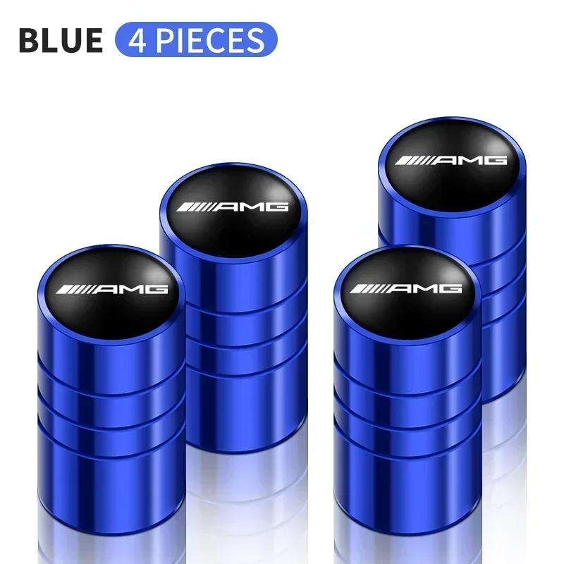 Vkhzm9 2025 Hot 4Pcs Aluminum Round Car Wheel Tire Valve Caps For Mercedes Benz W176 W177 W204 W205 W212 W213 W206 X156 X253 W117 Acces