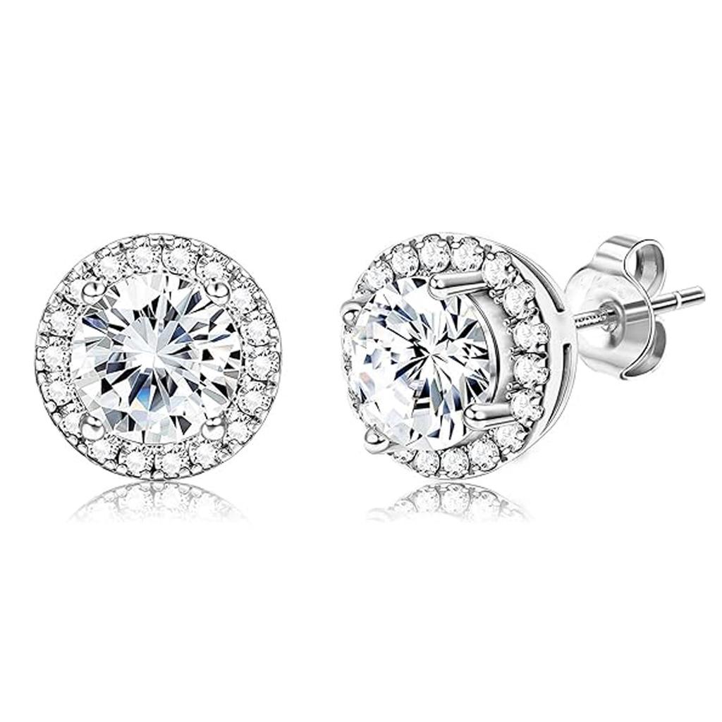 Hip Hop Copper with Zirconia Personalised Couple Earrings